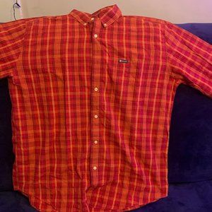 Chaps - Red Checkered Long Sleeve Button Down Shirt XL Size